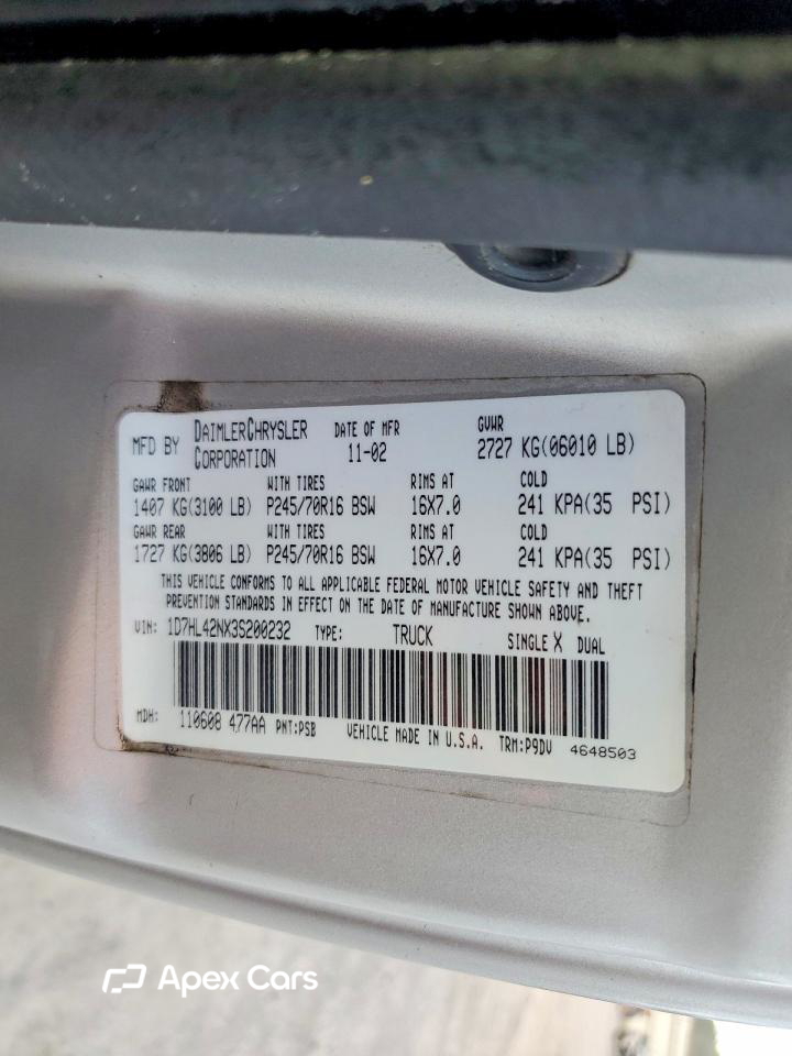 Dodge Dakota 2003