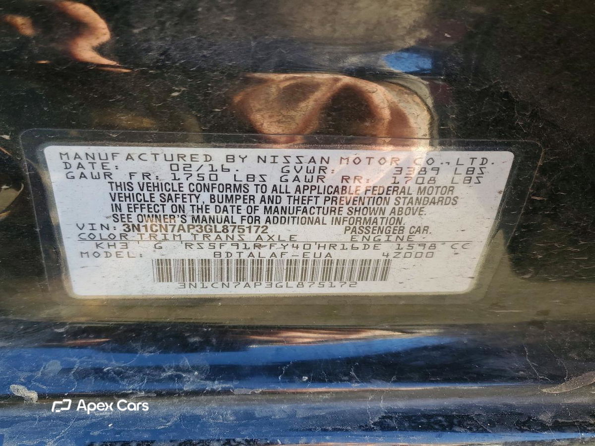 Nissan Versa 2016
