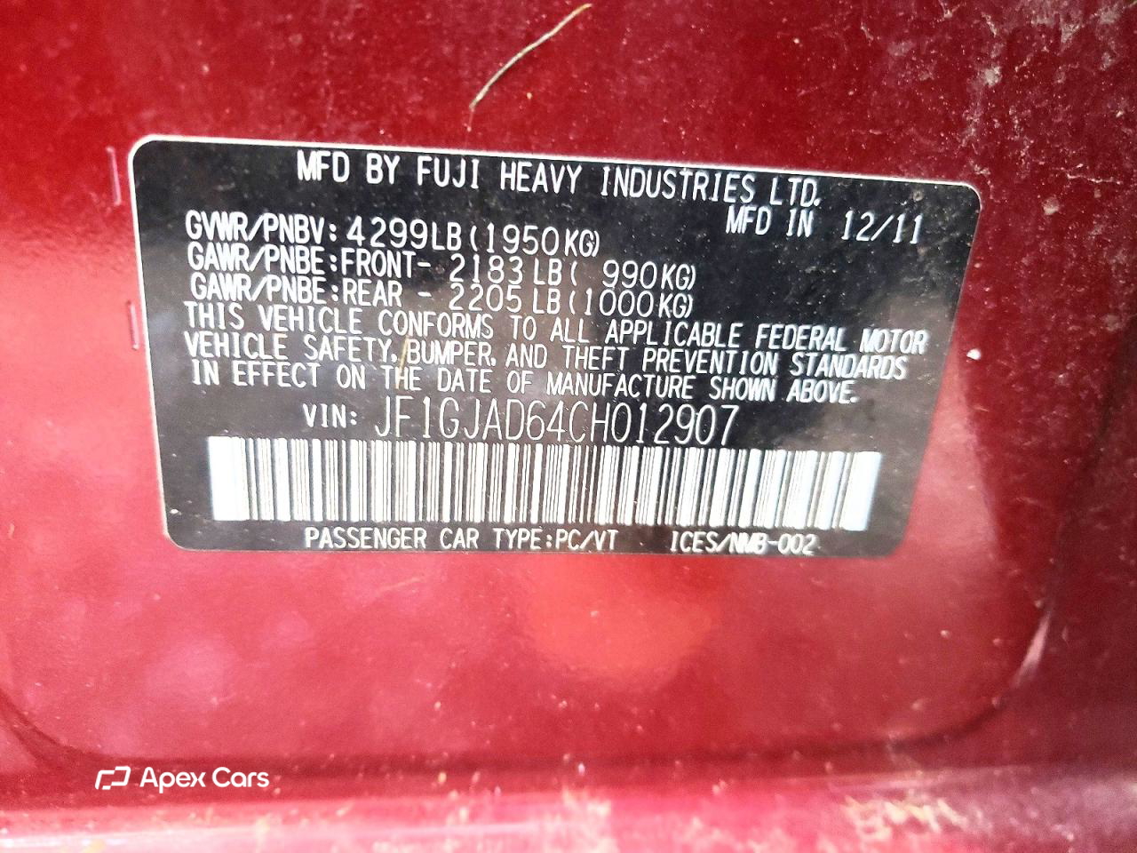 Subaru Impreza 2012