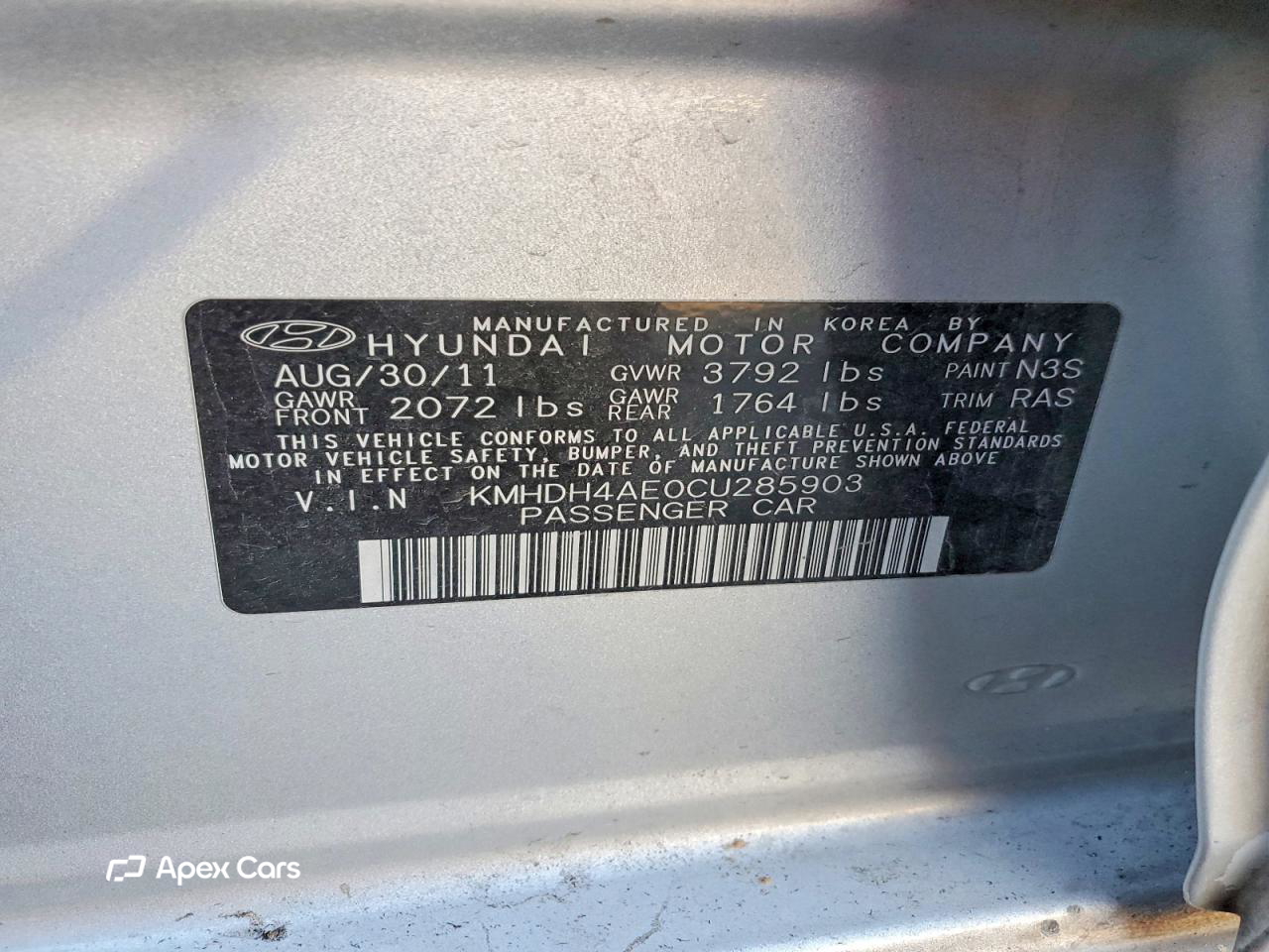 Hyundai Elantra 2012