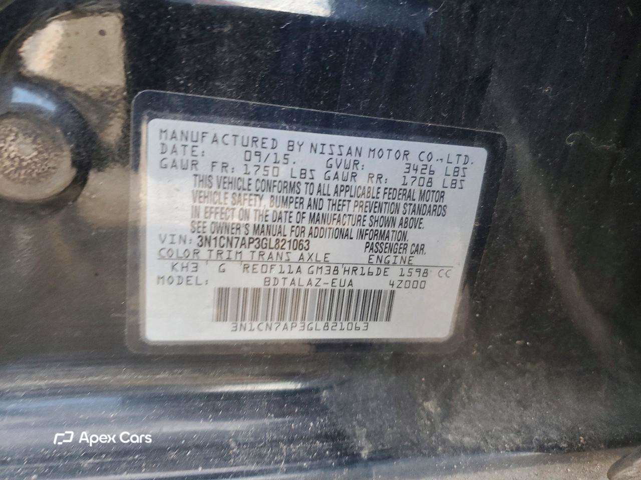 Nissan Versa 2016