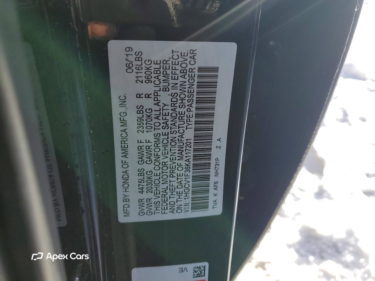 Honda Accord 2019