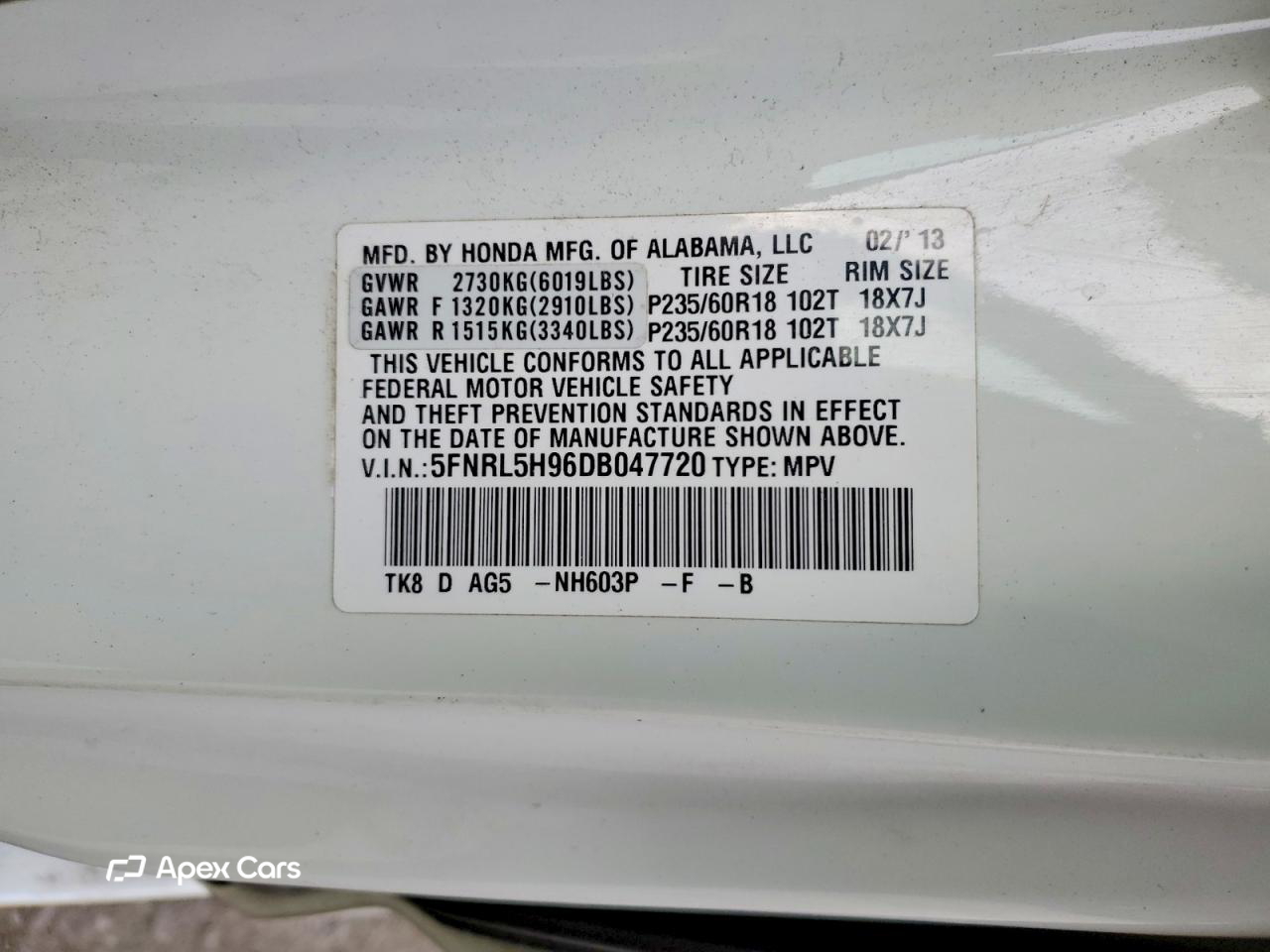 Honda Odyssey 2013