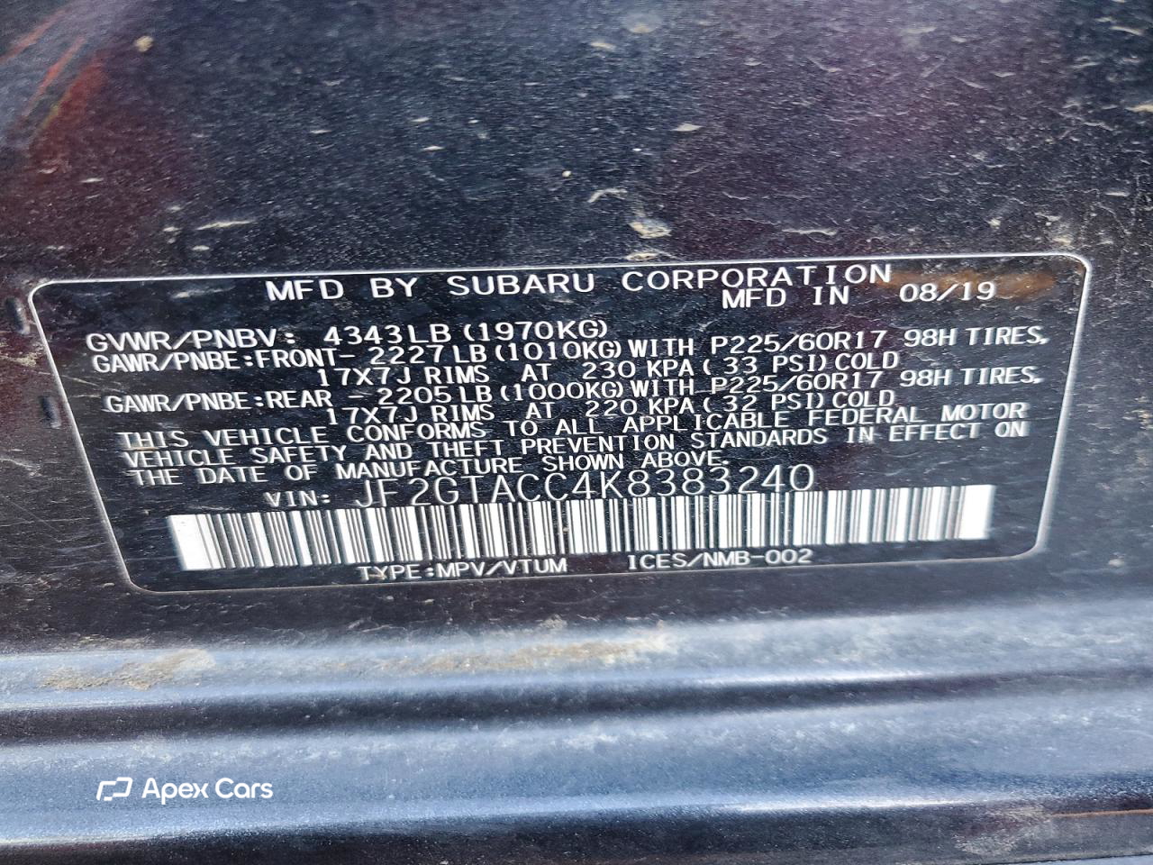 Subaru XV 2019