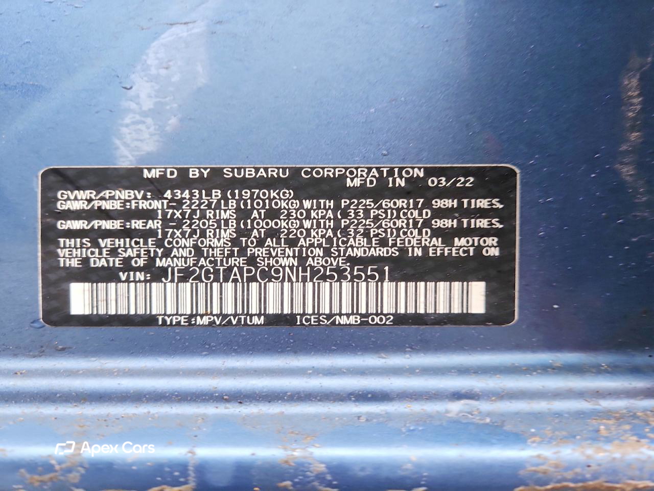 Subaru XV 2022