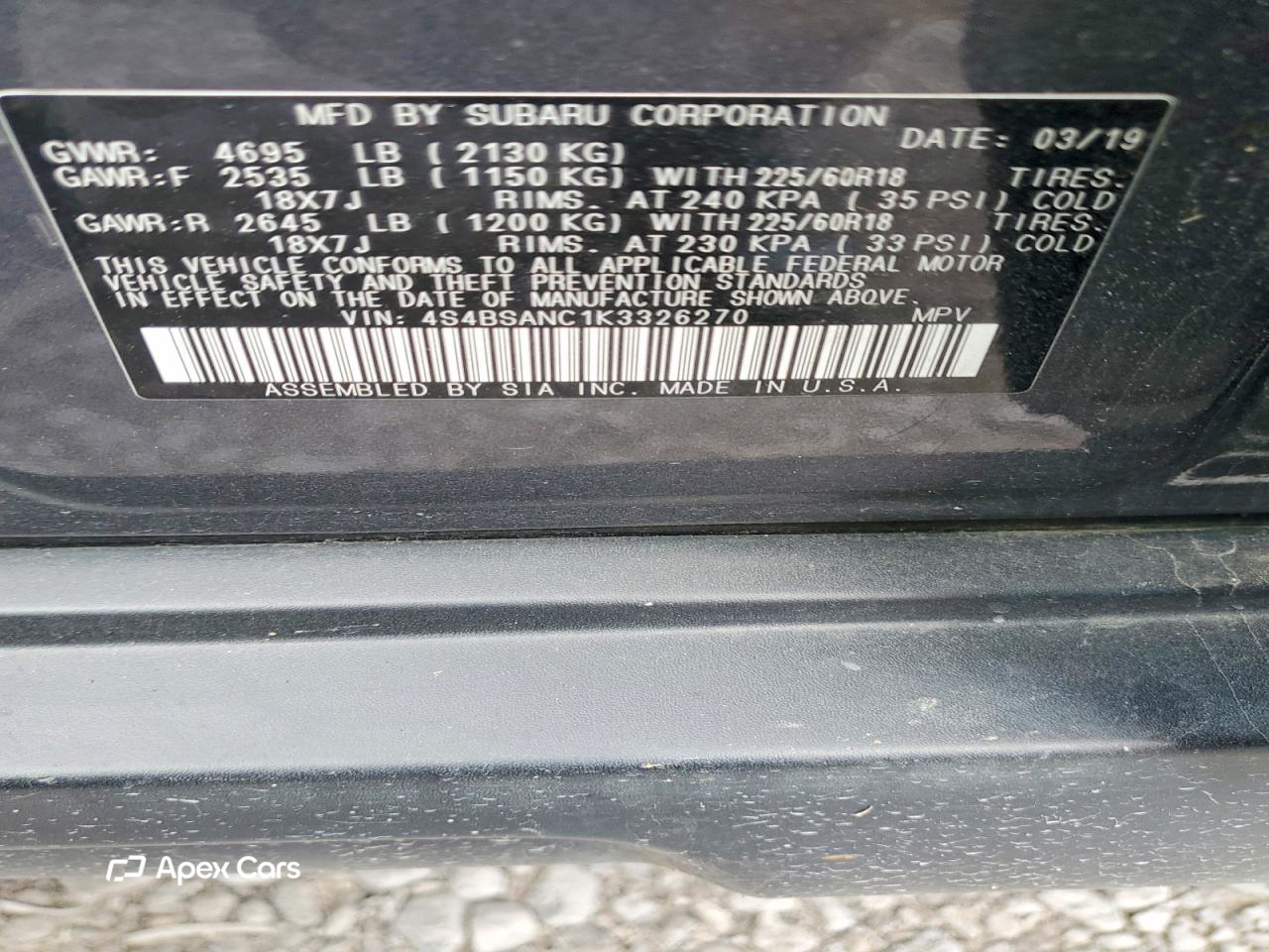 Subaru Outback 2019