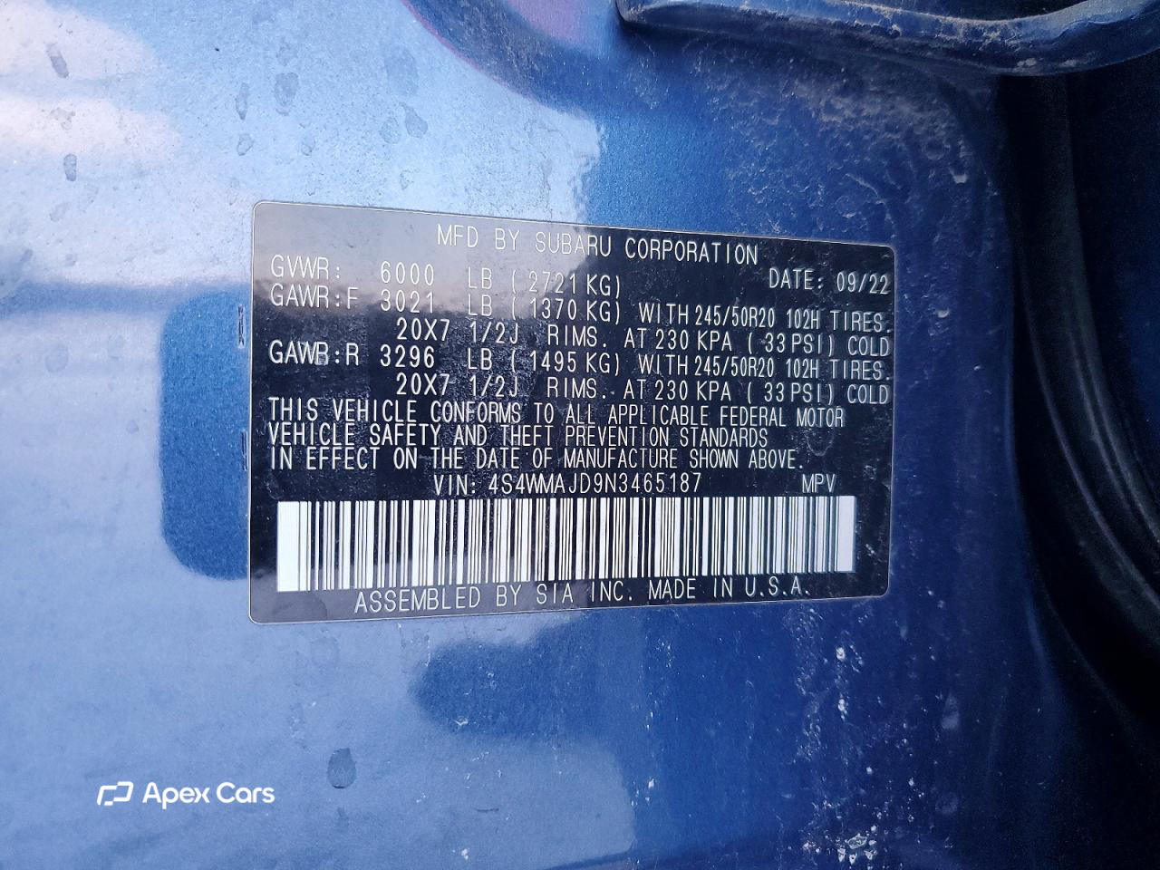 Subaru Ascent 2022