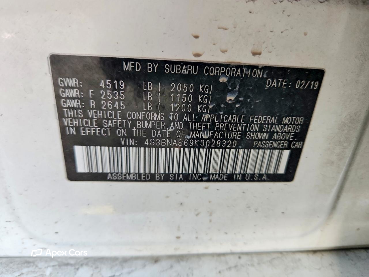 Subaru Legacy 2019