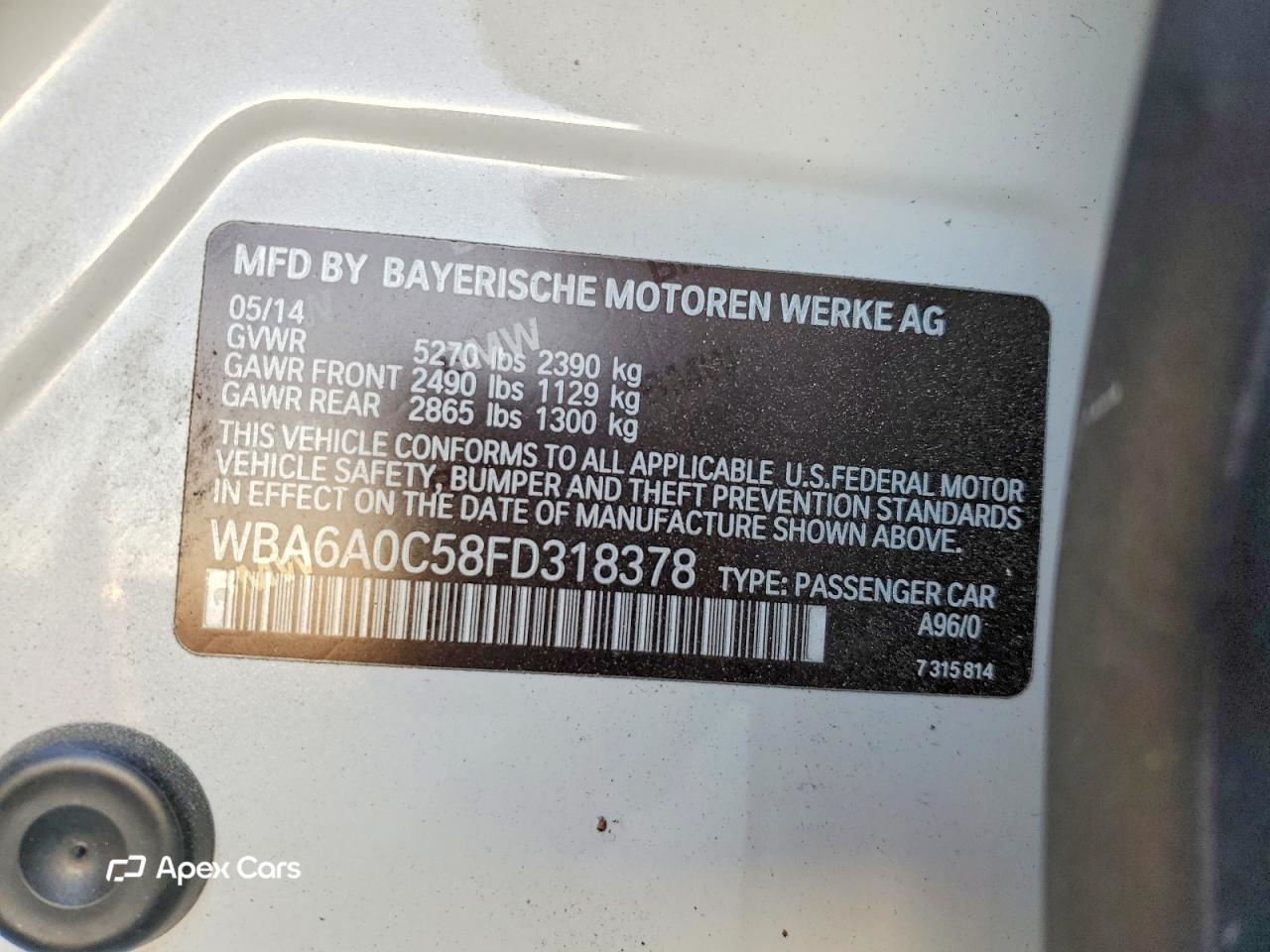 BMW Series 6 2015