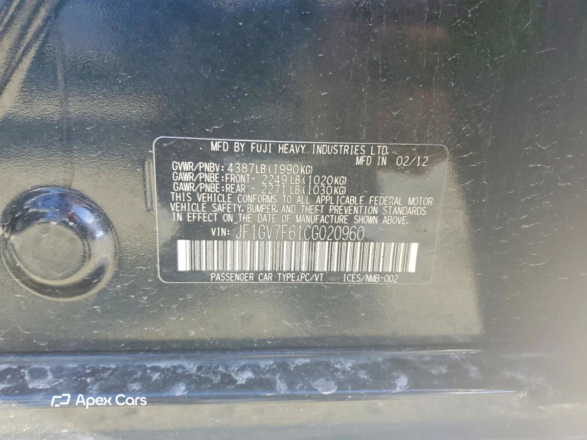 Subaru WRX 2012