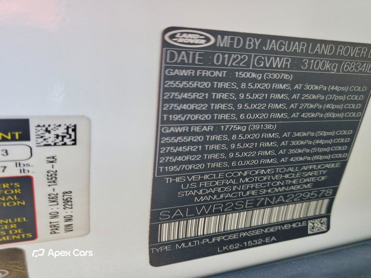 Land Rover Range Rover 2022