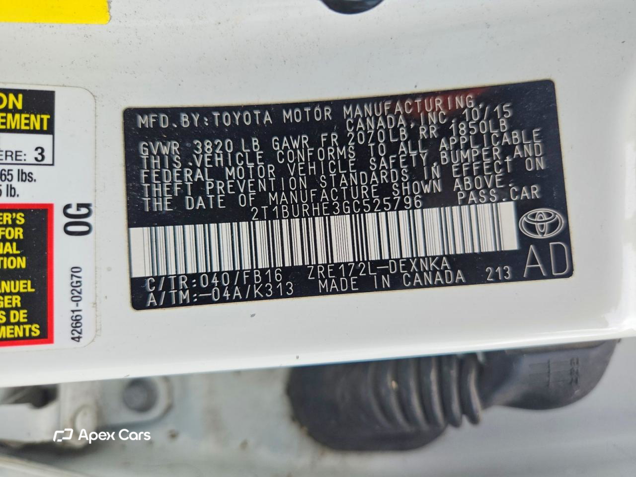 Toyota Corolla 2016