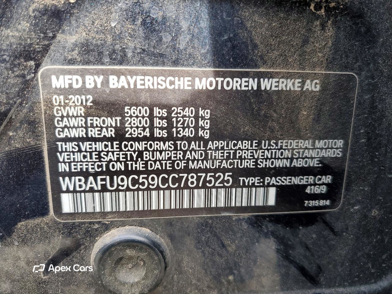 BMW Series 5 2012