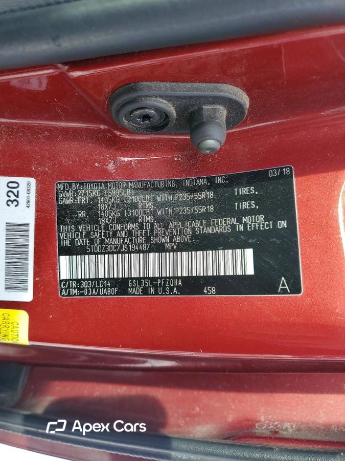 Toyota Sienna 2018