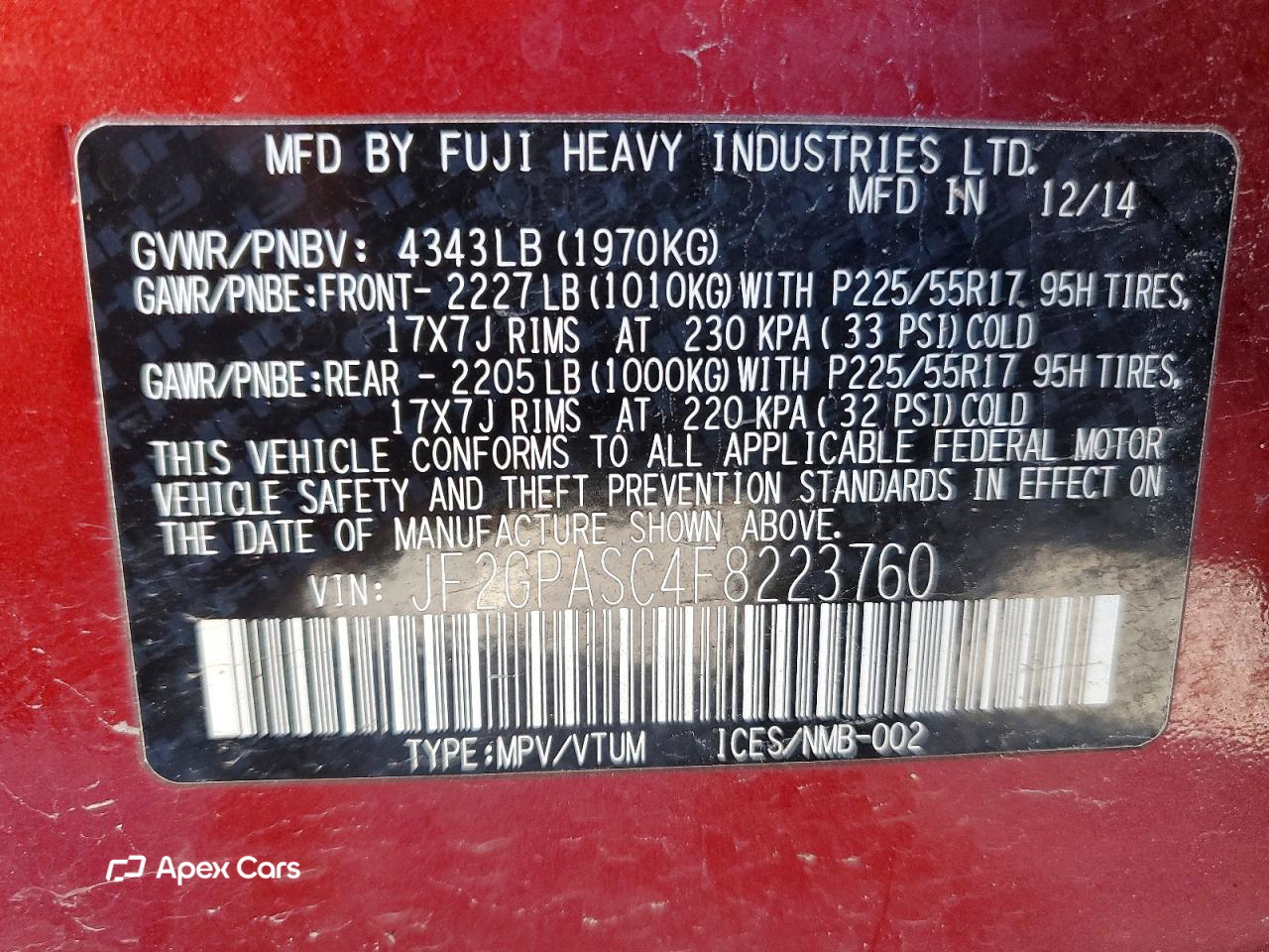 Subaru XV 2015