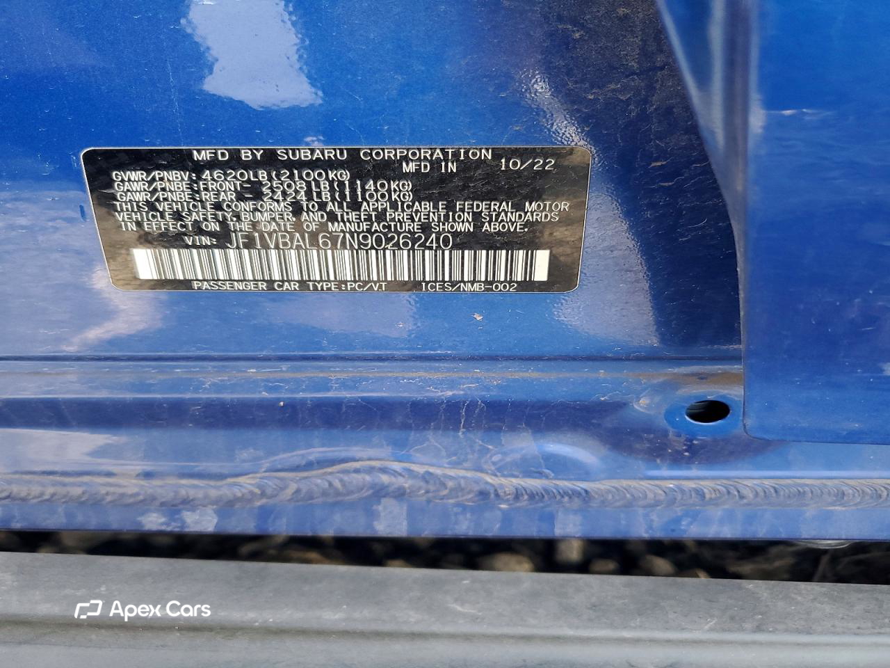Subaru WRX 2022