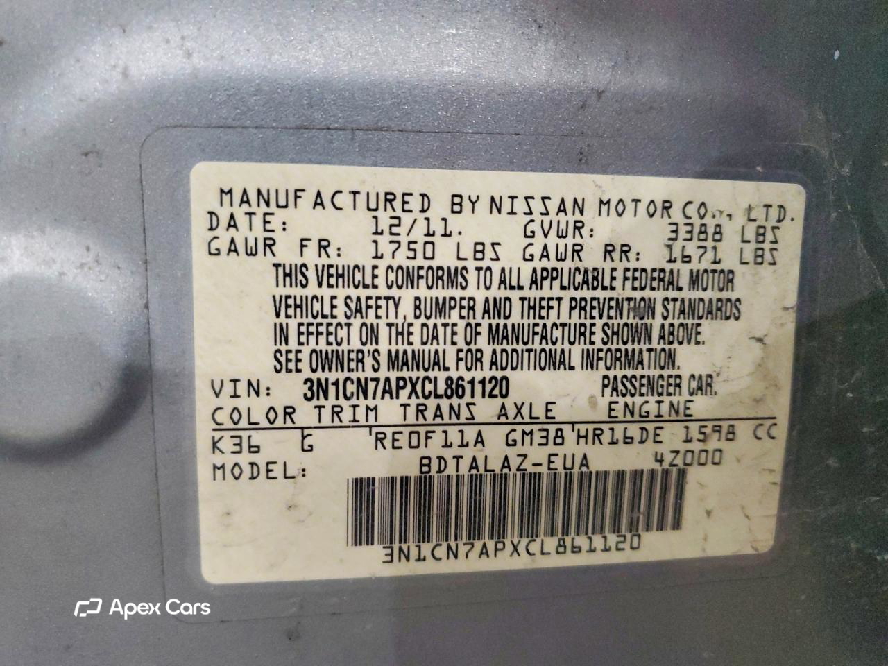 Nissan Versa 2012