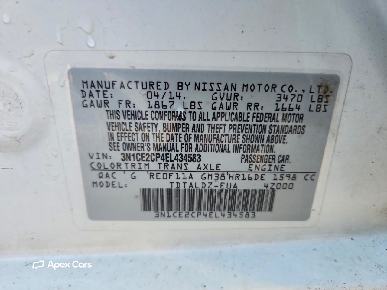 Nissan Versa 2014