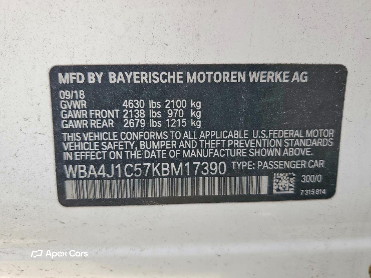 BMW Series 4 2019