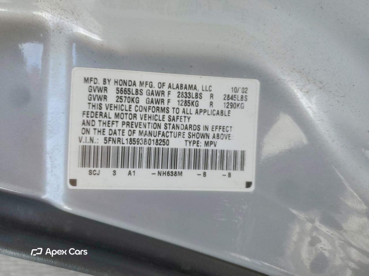 Honda Odyssey 2003