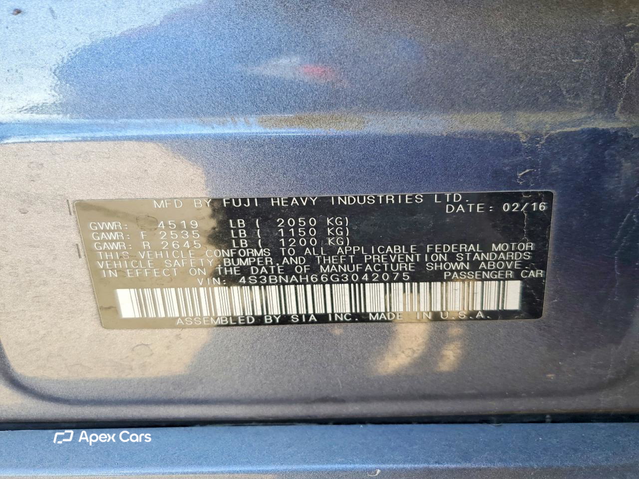 Subaru Legacy 2016