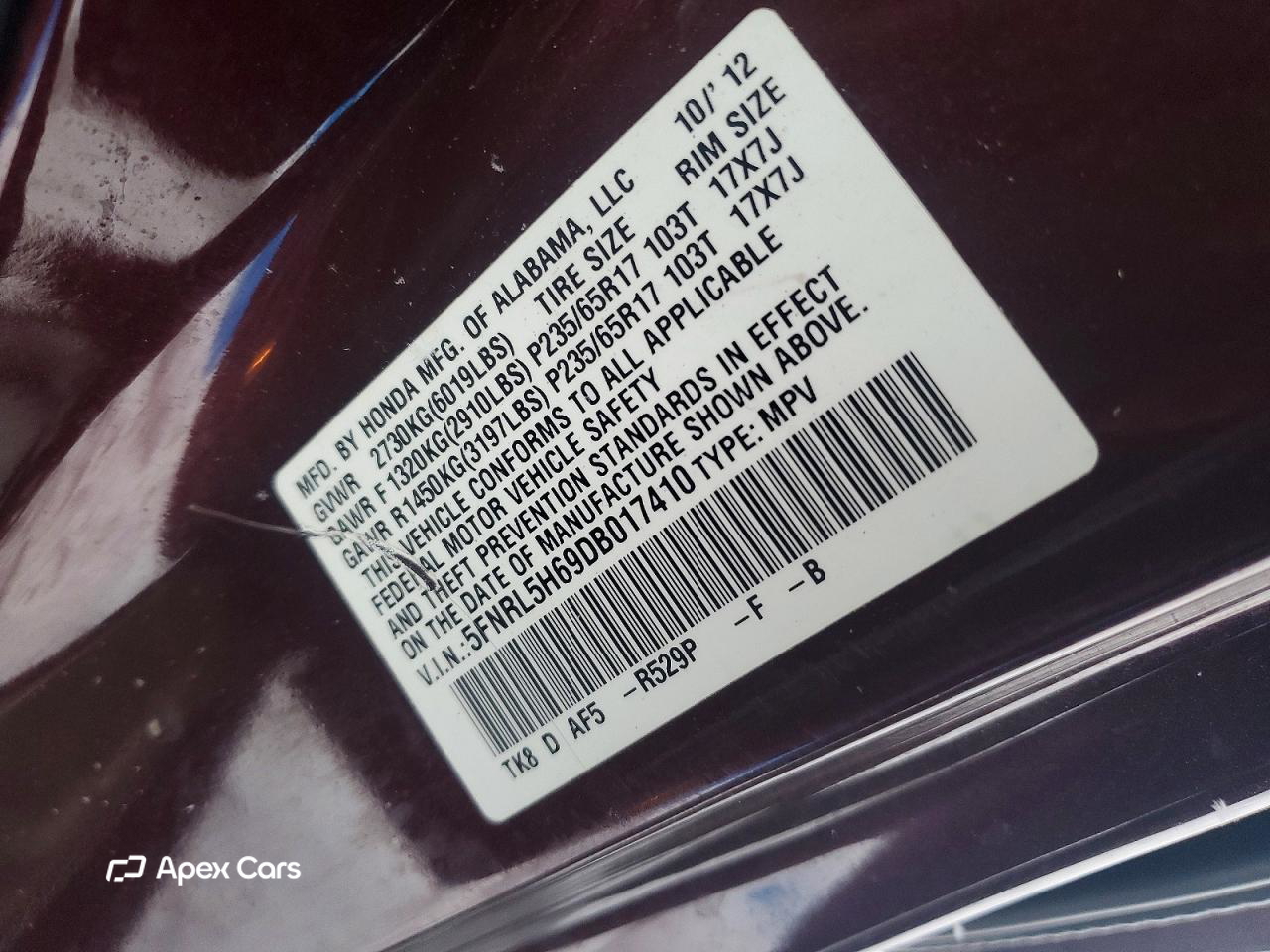 Honda Odyssey 2013