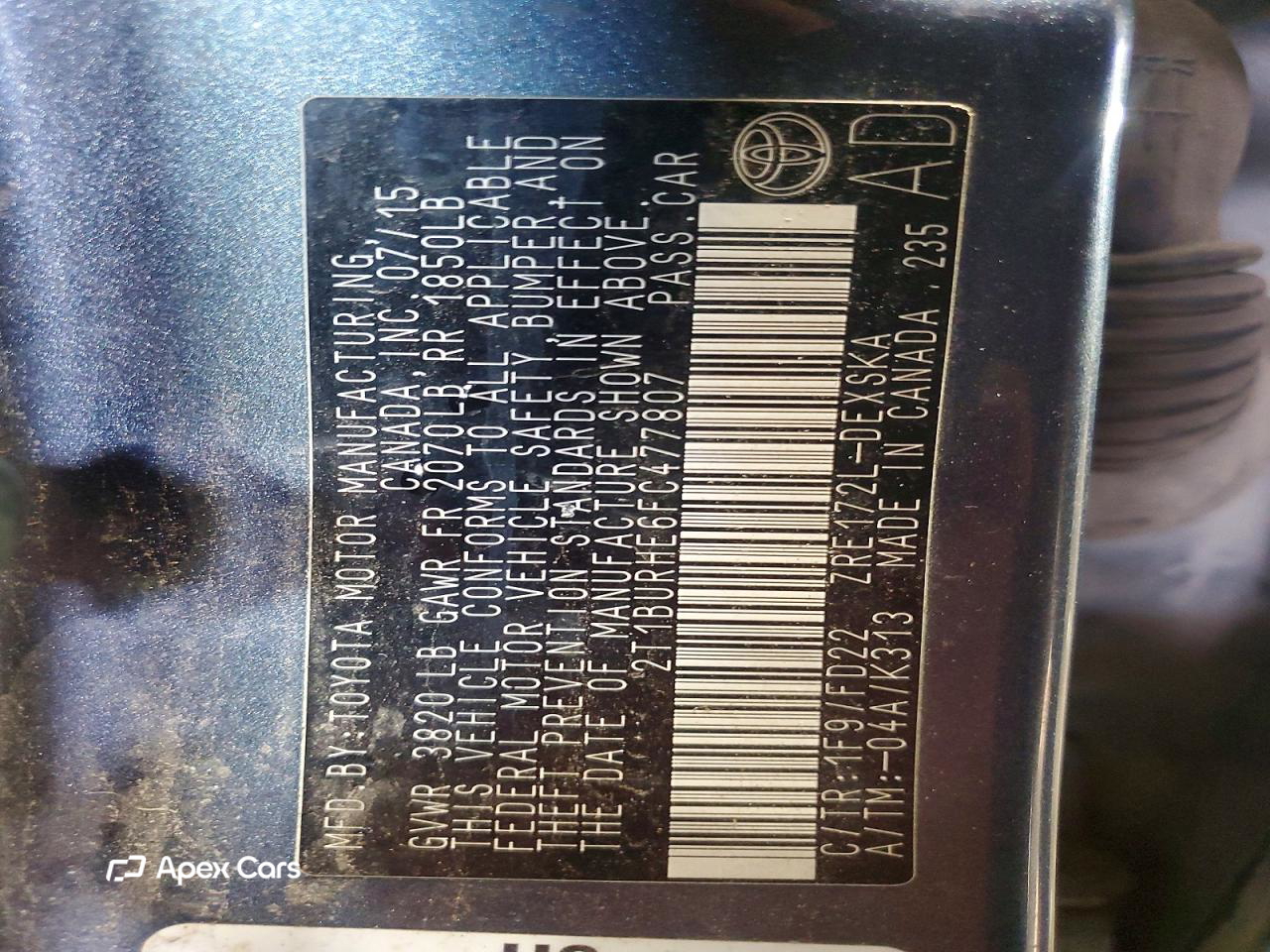 Toyota Corolla 2015