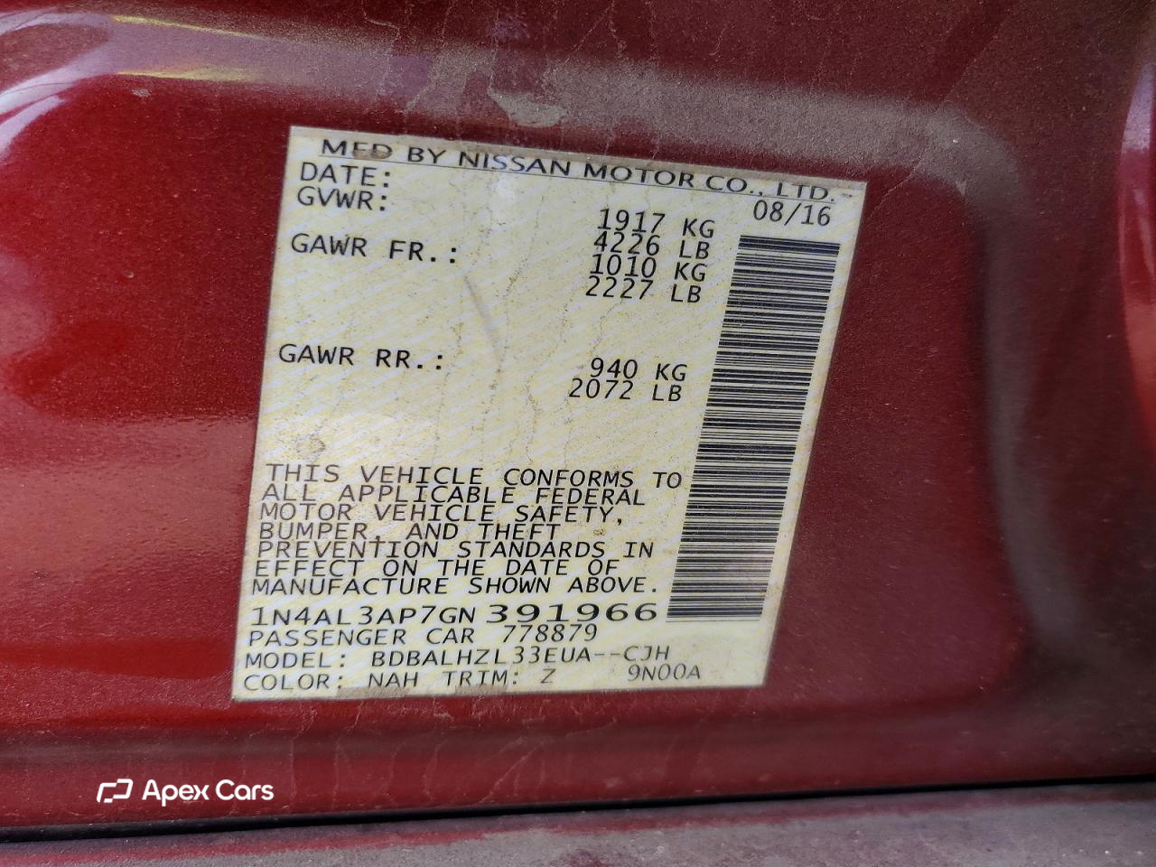 Nissan Altima 2016