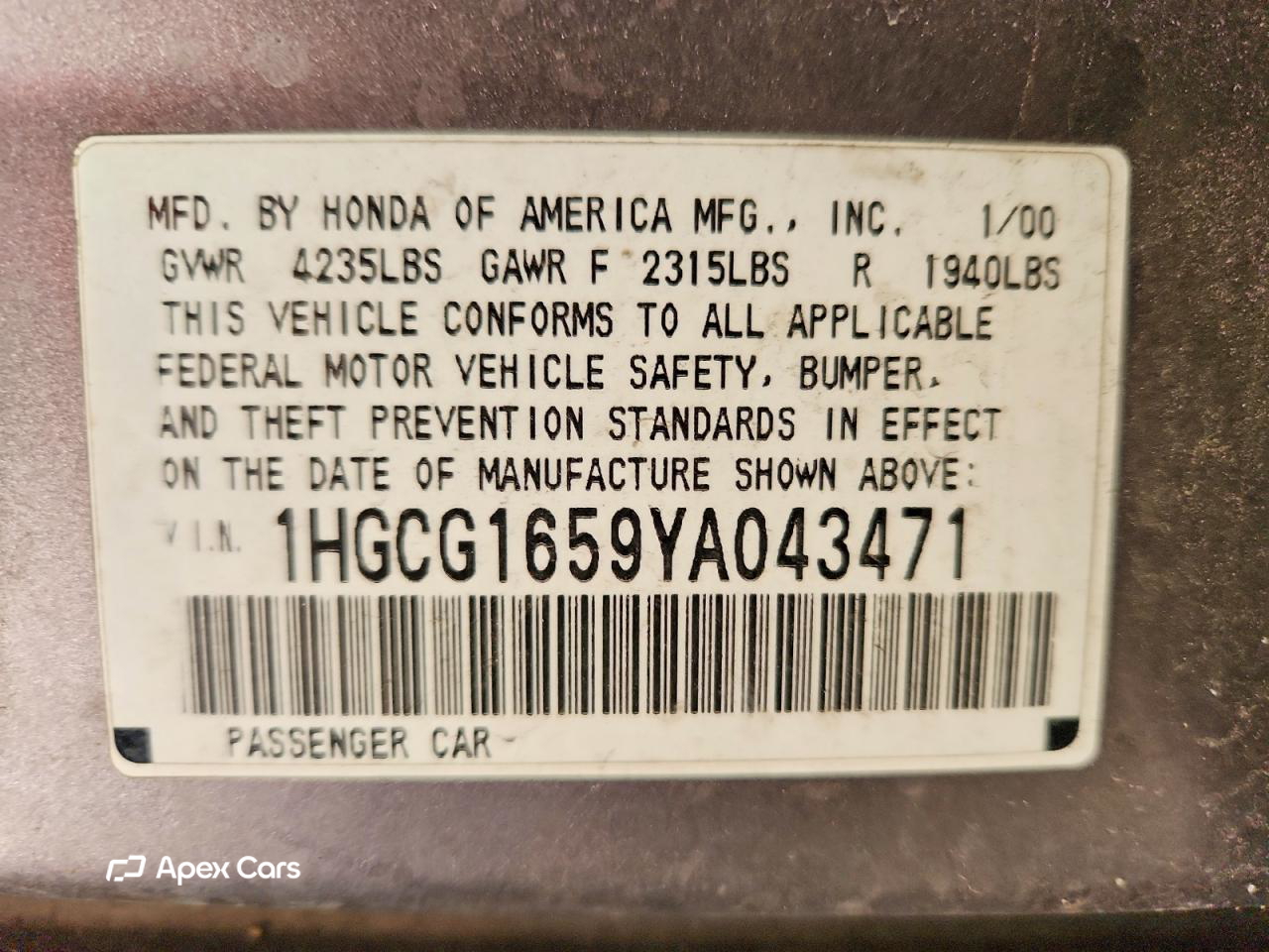 Honda Accord 2000