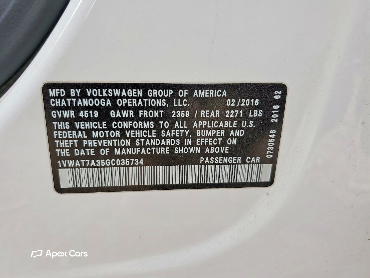 Volkswagen Passat 2016