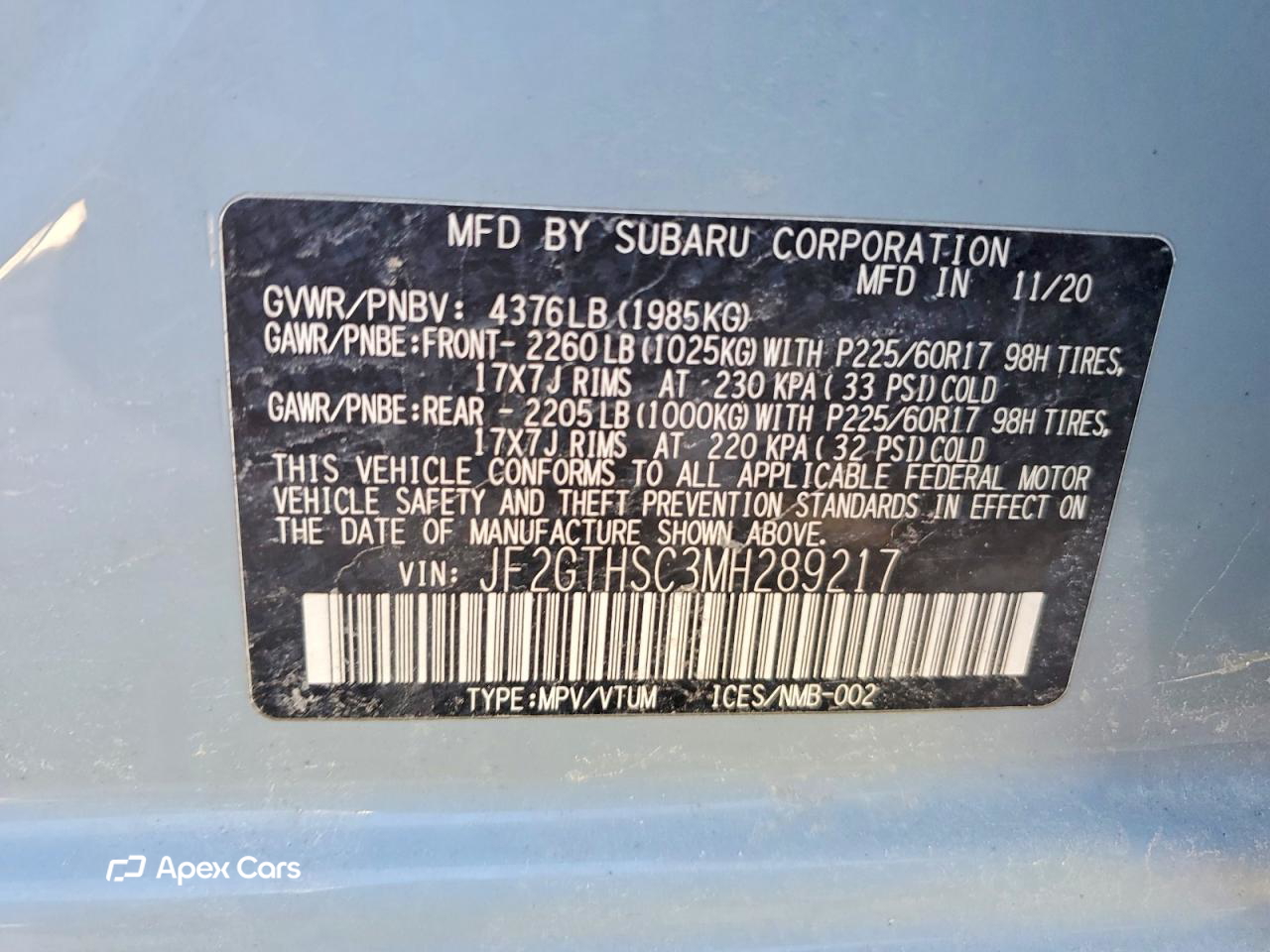 Subaru XV 2021