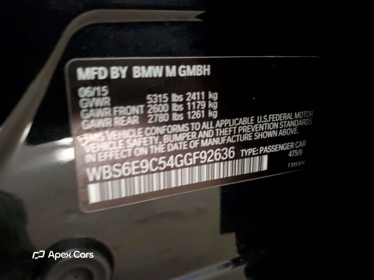 BMW M6 2016