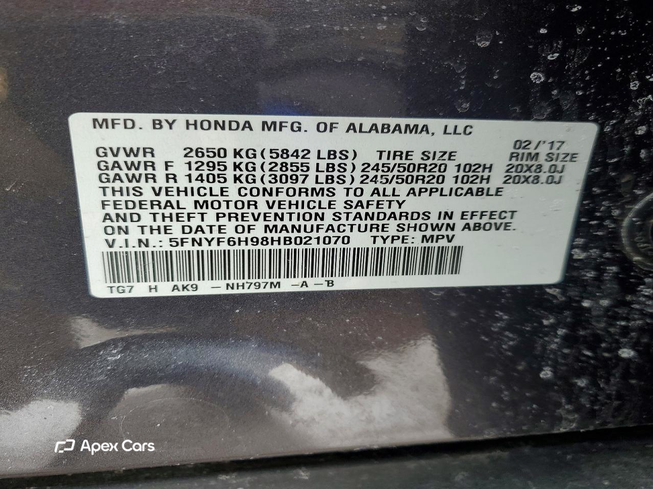 Honda Pilot 2017