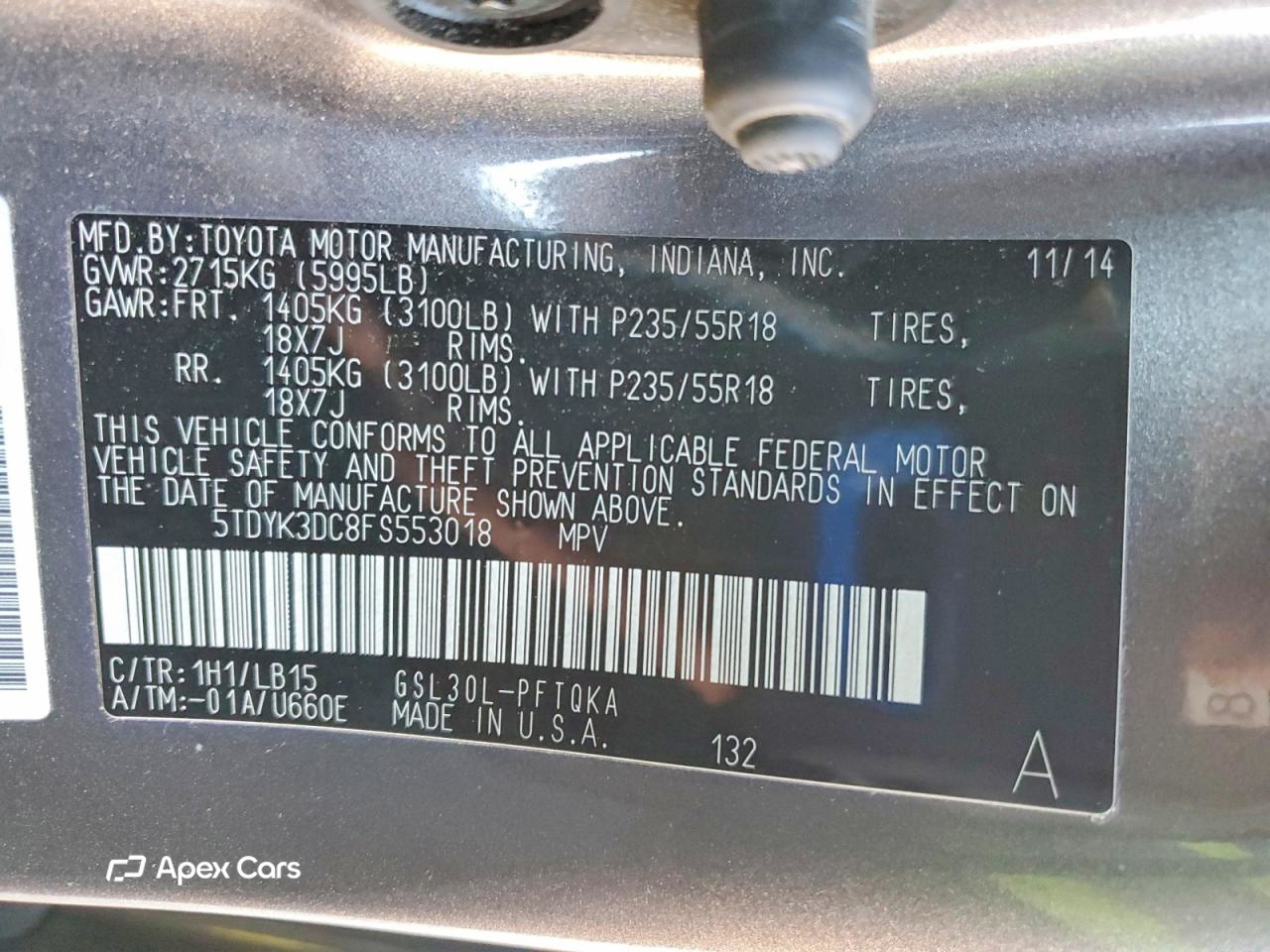 Toyota Sienna 2015