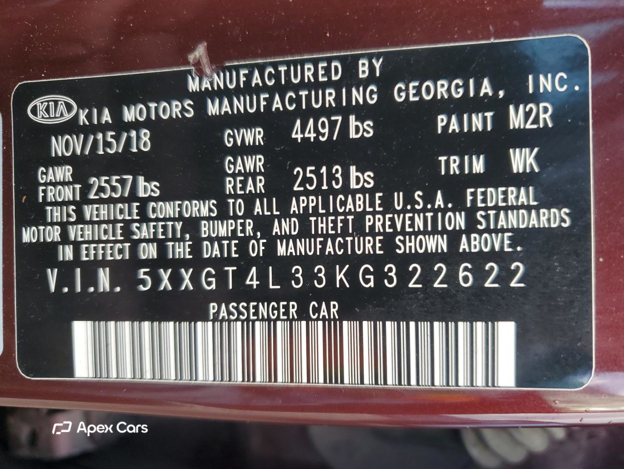 Kia Optima 2019