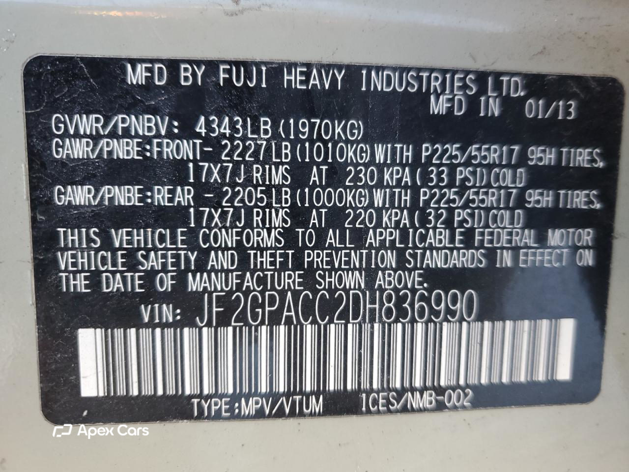 Subaru XV 2013