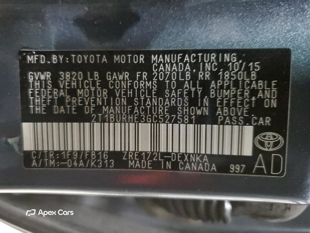 Toyota Corolla 2016