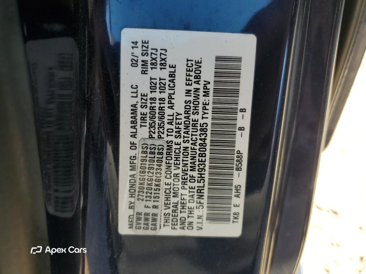 Honda Odyssey 2014