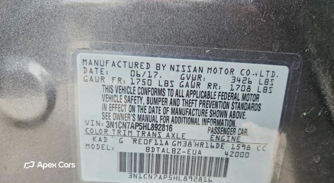Nissan Versa 2017