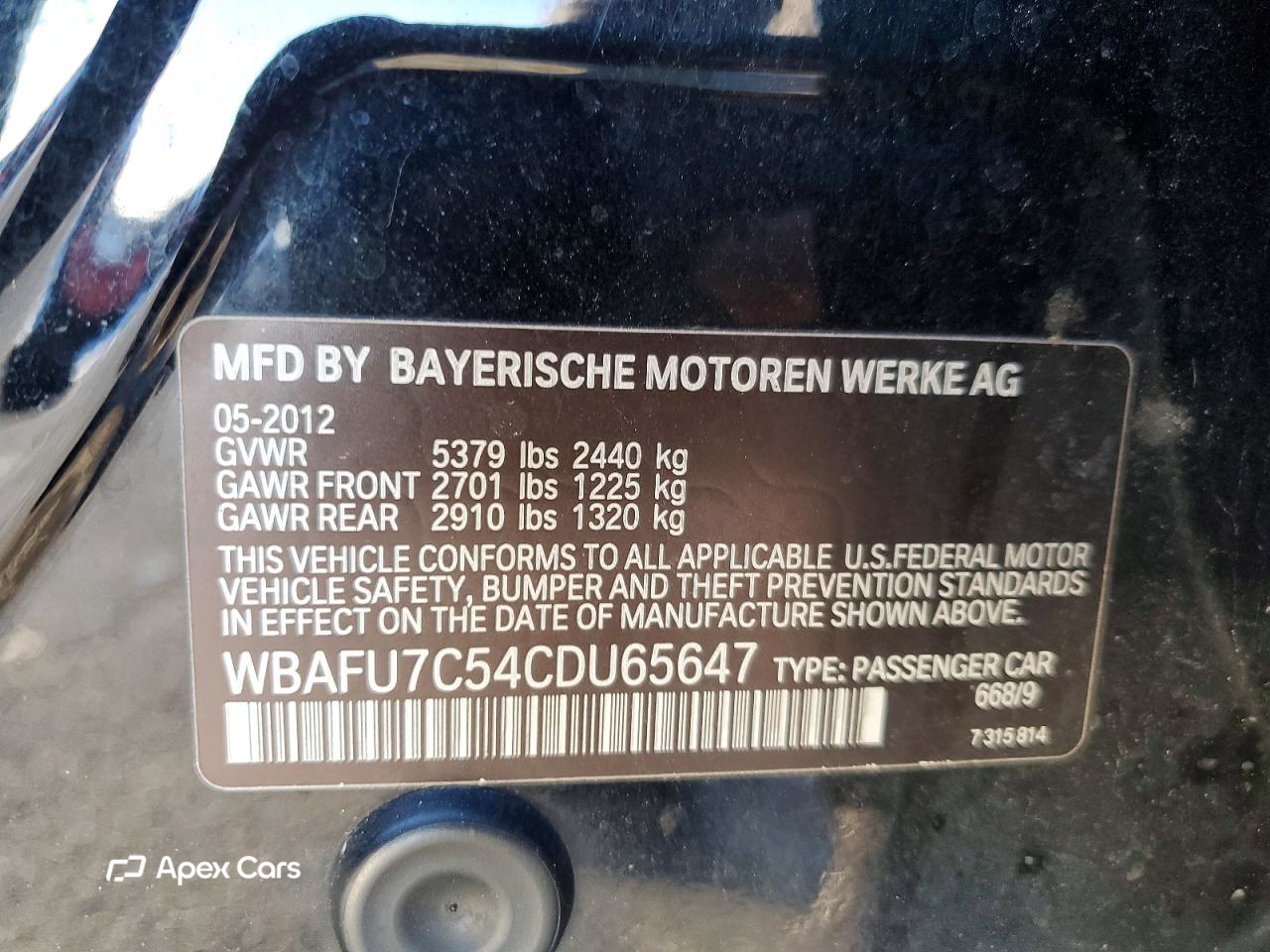 BMW Series 5 2012