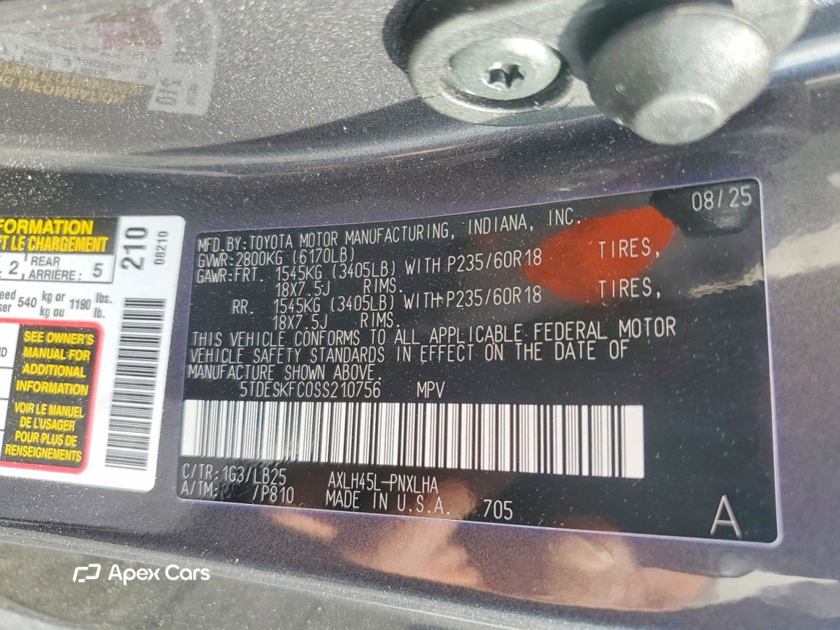 Toyota Sienna 2025