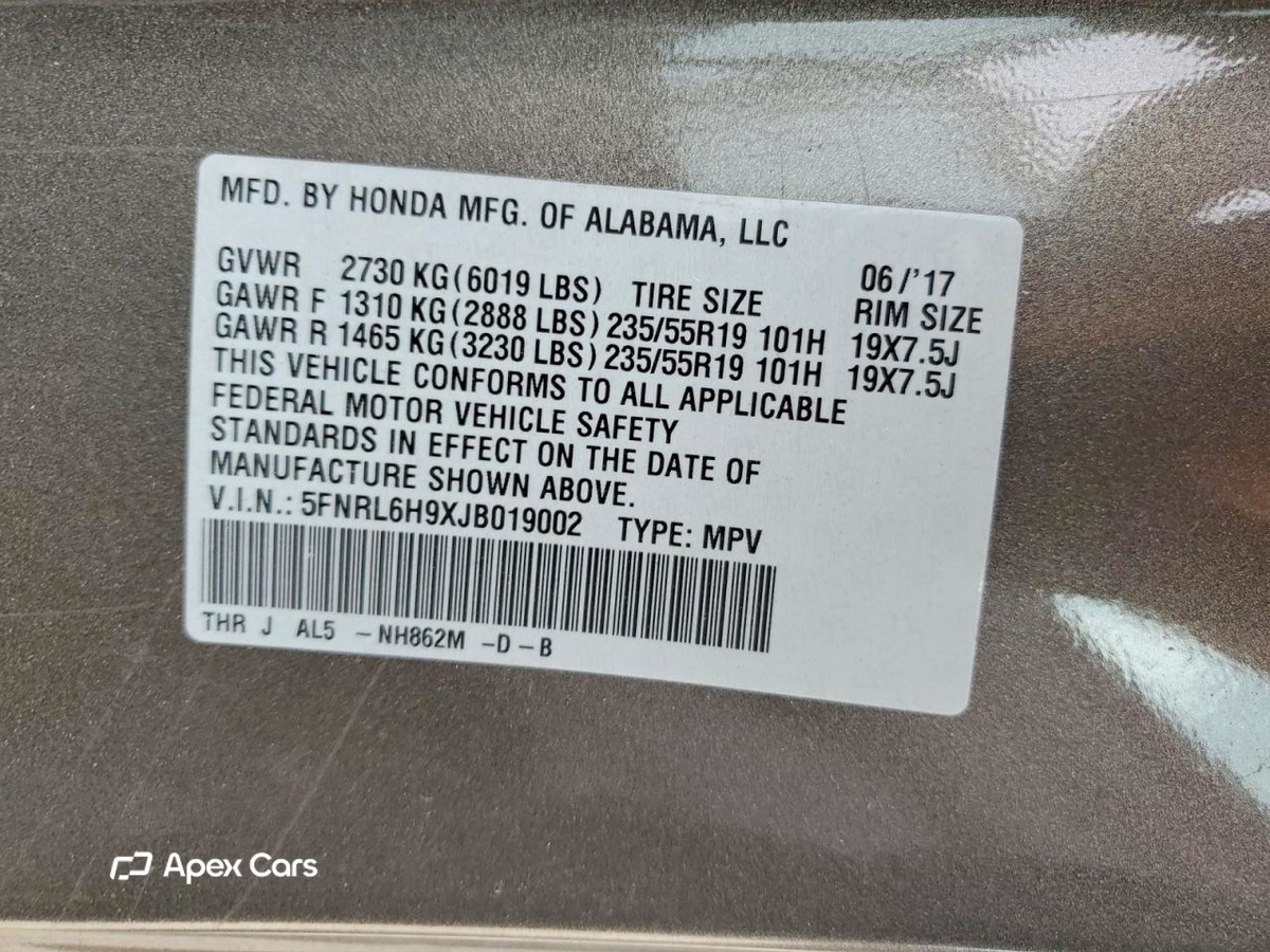 Honda Odyssey 2018