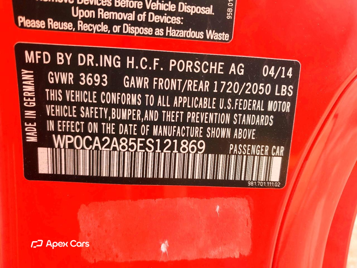 Porsche Boxster 2014