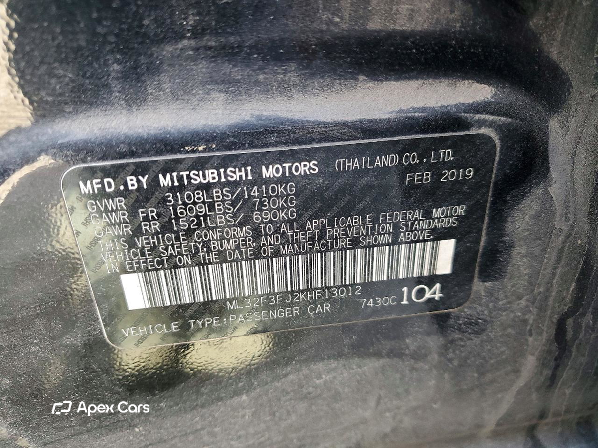 Mitsubishi Mirage 2019
