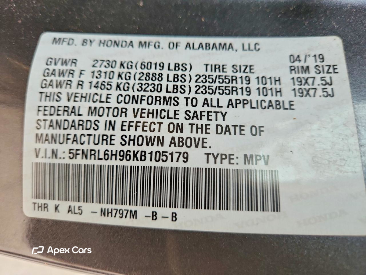Honda Odyssey 2019