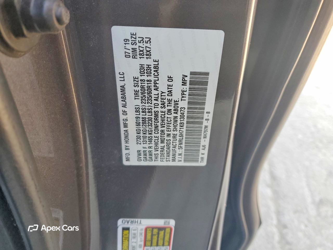 Honda Odyssey 2019