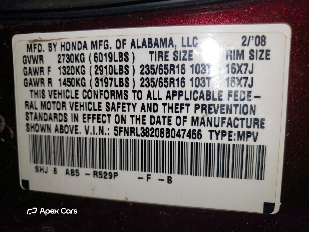 Honda Odyssey 2008