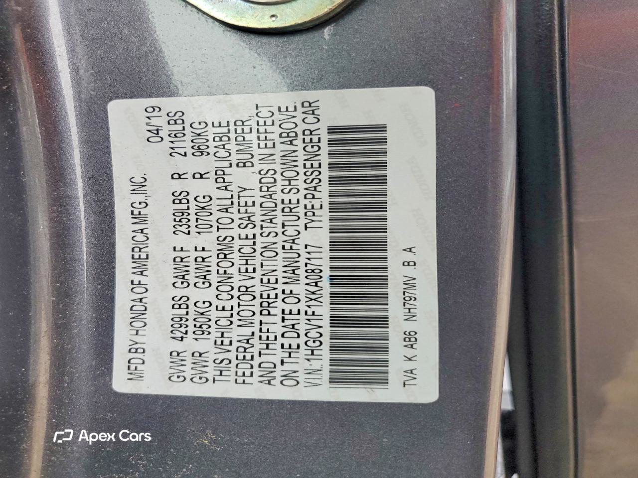 Honda Accord 2019