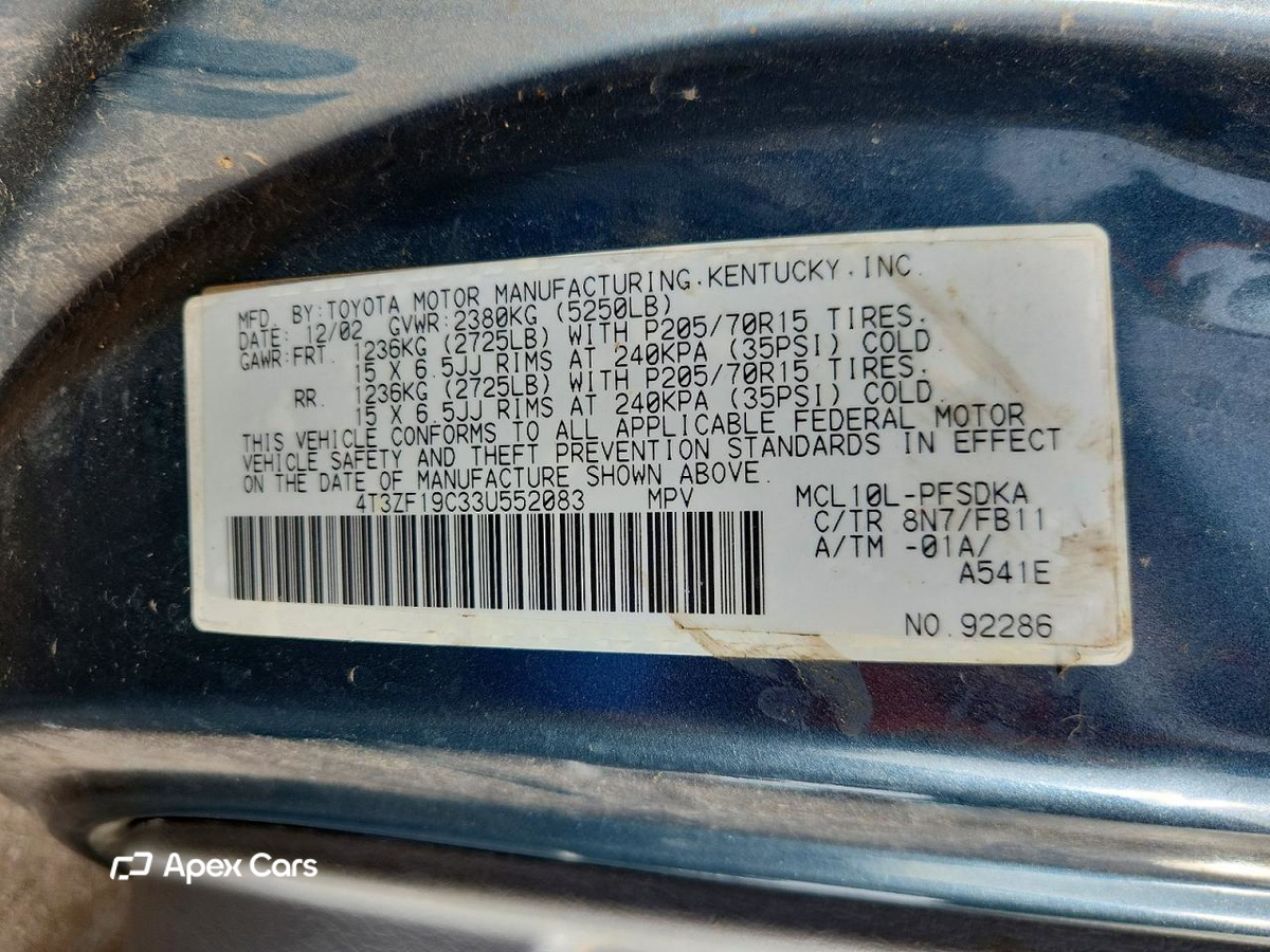 Toyota Sienna 2003