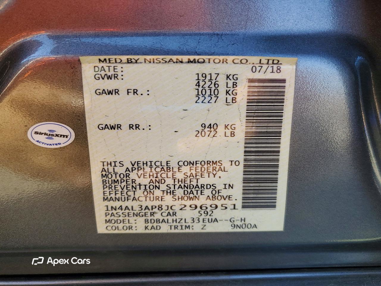 Nissan Altima 2018